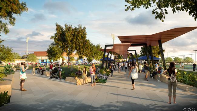 ARENA PROJECT: An artist's impression of the Great Barrier Reef Arena. Picture: Cox Architecture