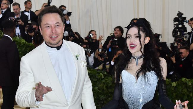 Elon Musk and Grimes have three children from their on-off relationship, which began in 2018. Picture: Angela Weiss/AFP