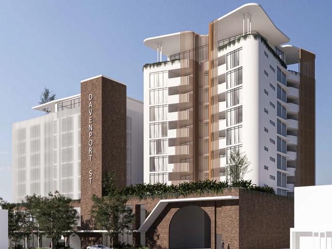 Artist impression of a proposed redevelopment of the Courthouse Hotel in Southport on the Gold Coast.