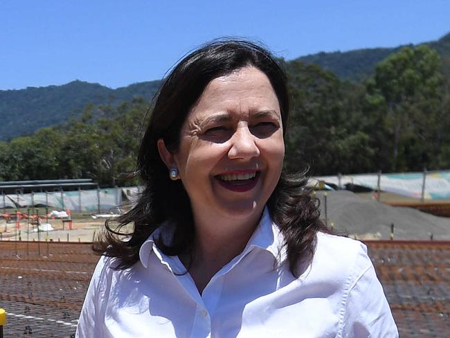 CAIRNS, AUSTRALIA - NewsWire Photos - OCTOBER 9, 2020. Queensland Premier Annastacia Palaszczuk is seen during a visit to a construction site of STEM and Innovation centre at the Smithfield State High School in Cairns, as she campaigns for her re-election. Queenslanders will go to the polls on October 31.Picture: NCA NewsWire / Dan Peled