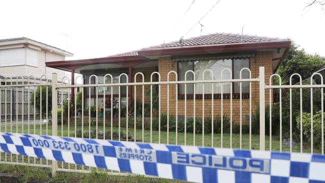 The family’s home in Tullamarine where the bodies of Katie Peronovic and her three children were found. Picture: David Crosling