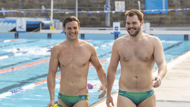 Blake and Lachie Edwards at Drummoyne are two of four brothers on the water polo team