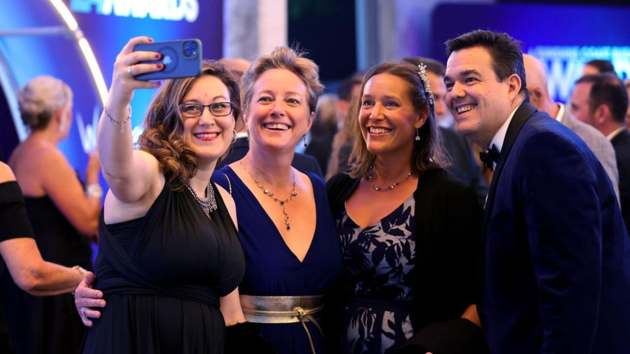 Locals enjoying the Sunshine Coast Business Awards 2024 Twin Waters. Photo: Steve Pohlner.