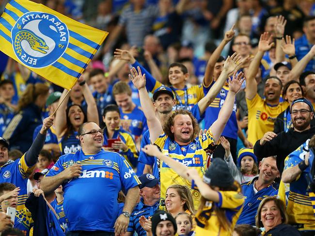 Strong performances from the Parramatta Eels players has offered fans plenty to cheer about despite the current salaary cap scandal. Picture: Mark Nolan/Getty Images