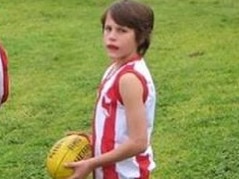 Harley Balic as a junior footballer.