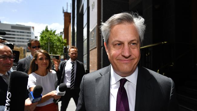 Westpac CEO Brian Hartzer outside the royal commission’s hearings in Sydney. Picture: AAP