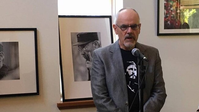 Tim Anderson at the Cuban Embassy in Canberra in 2016 remembering the life and legacy of Fidel Castro. 