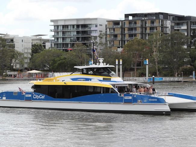 Brisbane's double-decker CityCat will take its first passenger service today after Queensland Maritime Museum's oldest member, 91-year-old Madeline Blyth, christens the new vessel.  Pic Peter Wallis