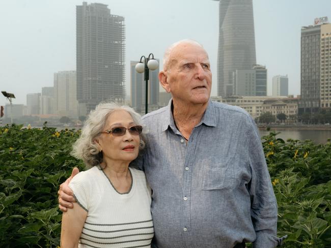 EMBARGO FOR TWAM, 08 FEBRUARY 2025. Former AP Photo editor, and whistleblower Carl Robinson, whose claims that the famous Napalm girl image was actually taken by a freelancer, are the subject of a documentary The Stringer, which premiered at Sundance in 2025. Carl pictured with his wife Kim-Dung in in Ho Chi Minh City (Saigon) on 21 January 2025. Photo: Quan Lao / TWAM