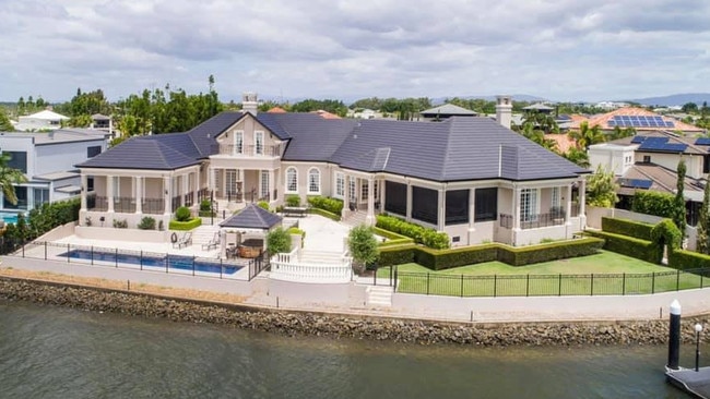 This waterfront mansion at 8085 Riverside Drive, Sanctuary Cove, sold for $10m.