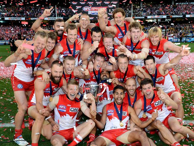 Celebrating the 2012 Grand Final win over Hawthorn.