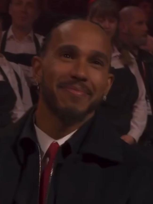 Lewis Hamilton enjoyed the gag. Photo: X.