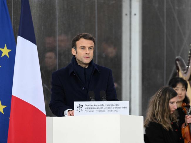 France's President Emmanuel Macron announced a fourth Covid booster for people over 80. Picture: AFP