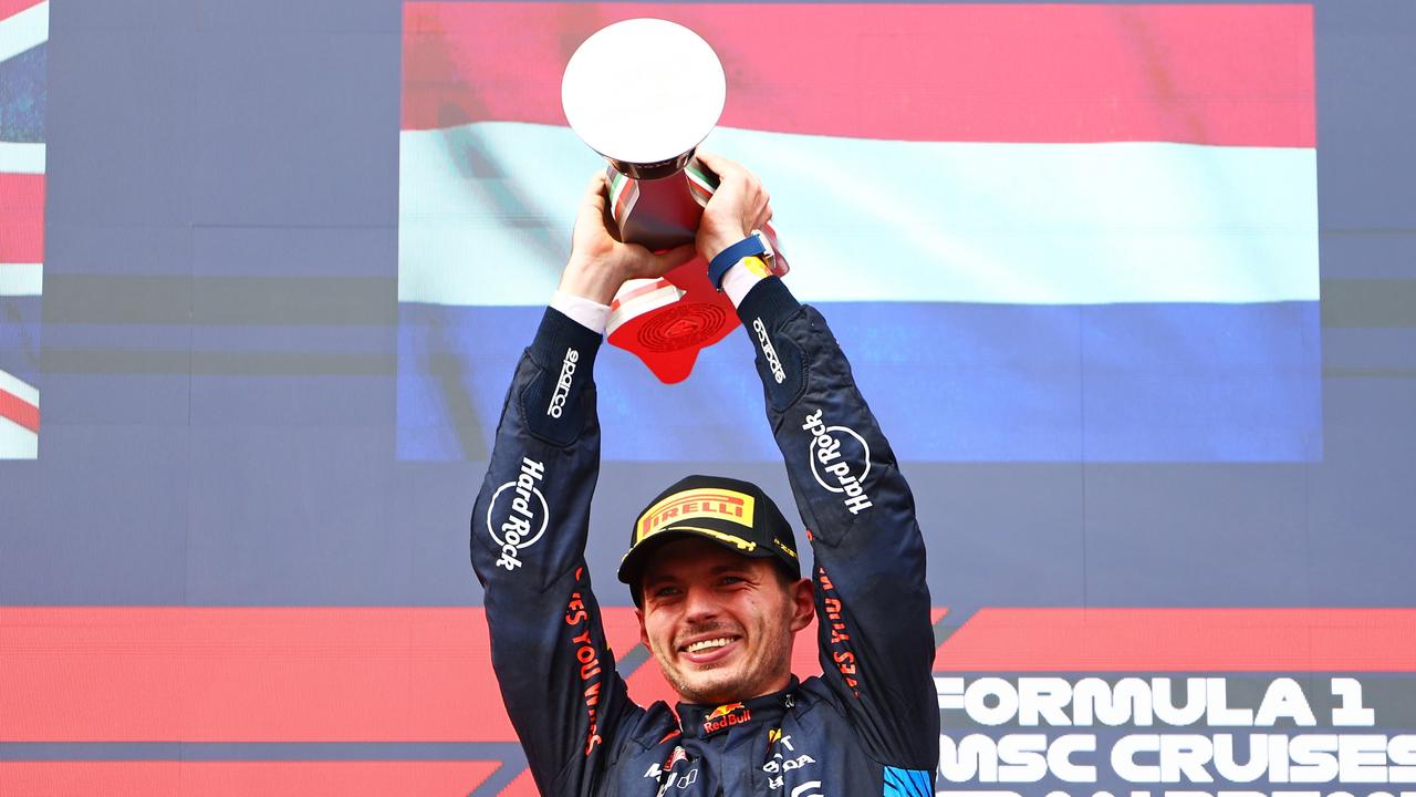 Max Verstappen’s victory in Imola was far from his usual dominant style. (Photo by Mark Thompson/Getty Images)