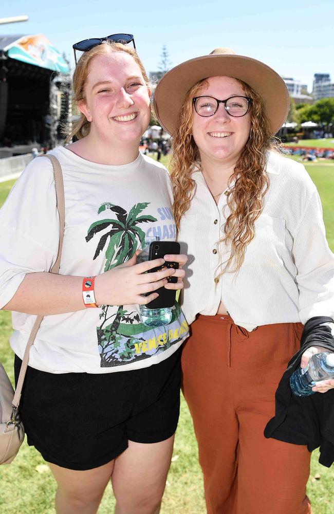 Katelyn Knust and Charlotte Kajewski at Caloundra Music Festival. Picture: Patrick Woods.