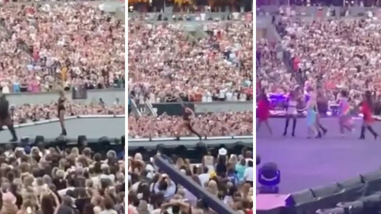 Taylor Swift forced to run after stage malfunctions at Eras Tour concert