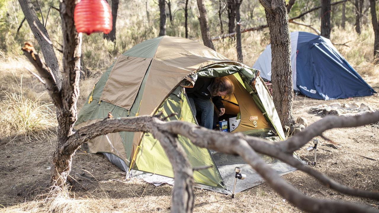 Housing Crisis. Photograph shows Scott at his home camp. Photograph Eddie Safarik. Homeless / Housing Crisis / rental crisis / Hobart / Tasmania