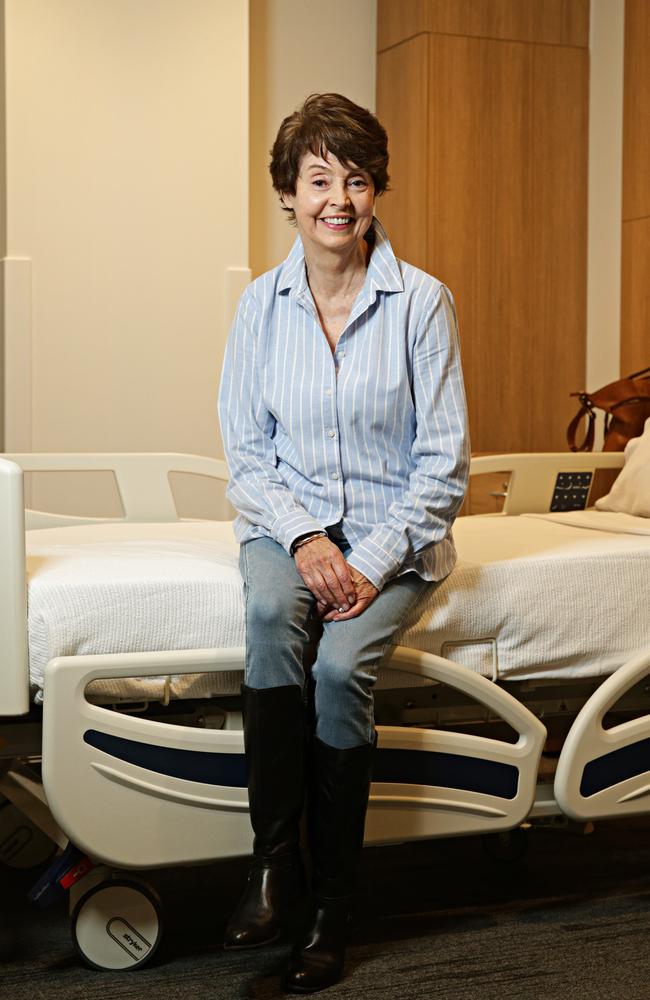 Gayle Hall-Johnston hopes her stay and volunteering role will help her get over her fear of hospitals. fake patient night in. Picture: Adam Yip / Manly Daily