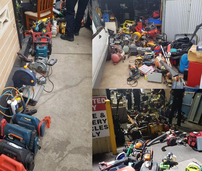 A cache of allegedly stolen goods found in Broadview this month. Picture: SA Police