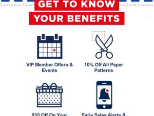 Get more from your Spotlight VIP Membership like discounted patterns and early sale notifications. Picture: Spotlight.