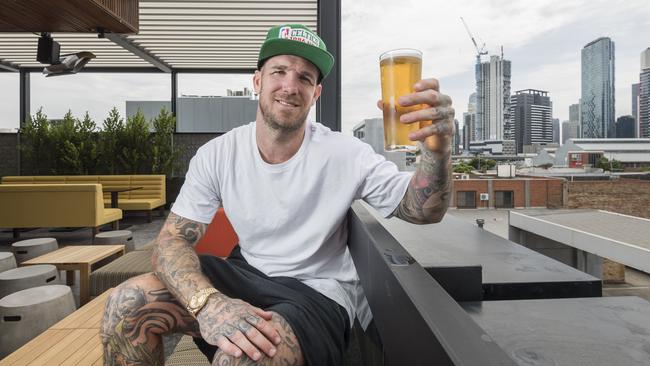 Dane Swan at his newly renovated pub, The Albion. Picture: Jason Edwards