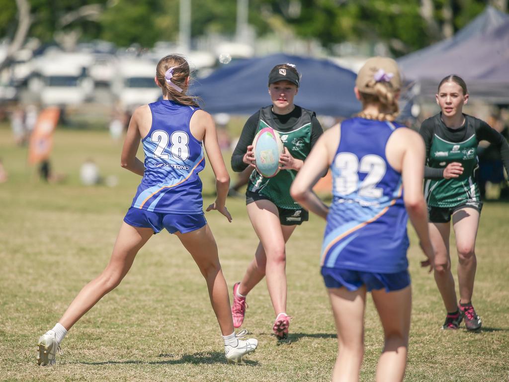 Windaroo Valley V St Margaret Marysat the 2024 Gold Coast Titans All Schools Touch Football Picture: Glenn Campbell