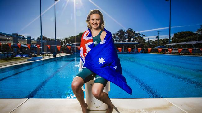 Australian swim champion Ariarne Titmus. Picture: Nigel Hallett