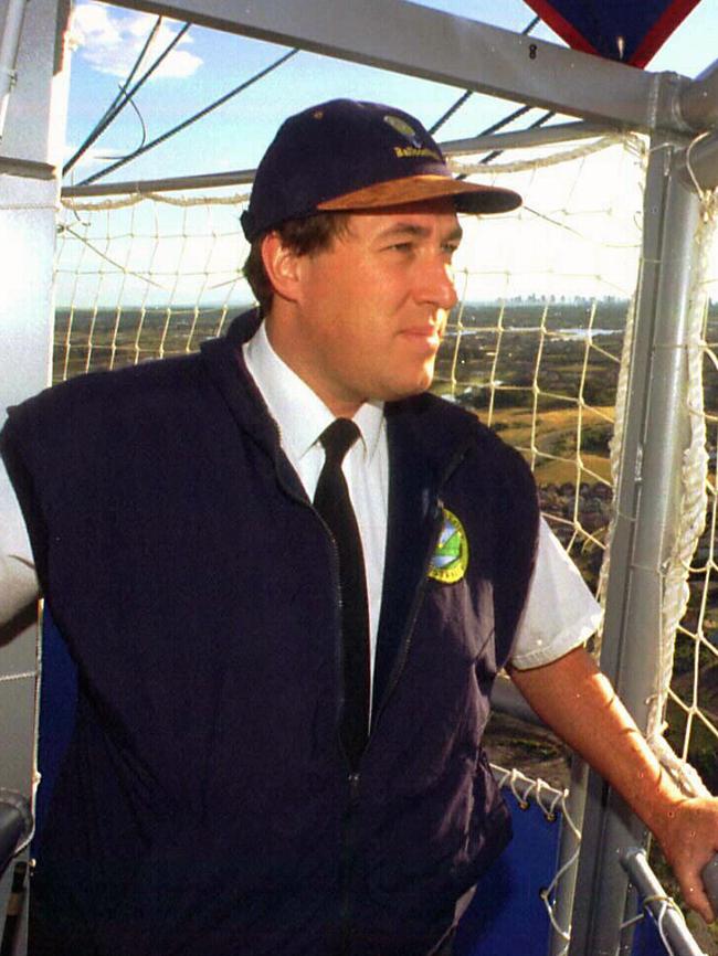 John Clifford at controls of the Balloon Walk