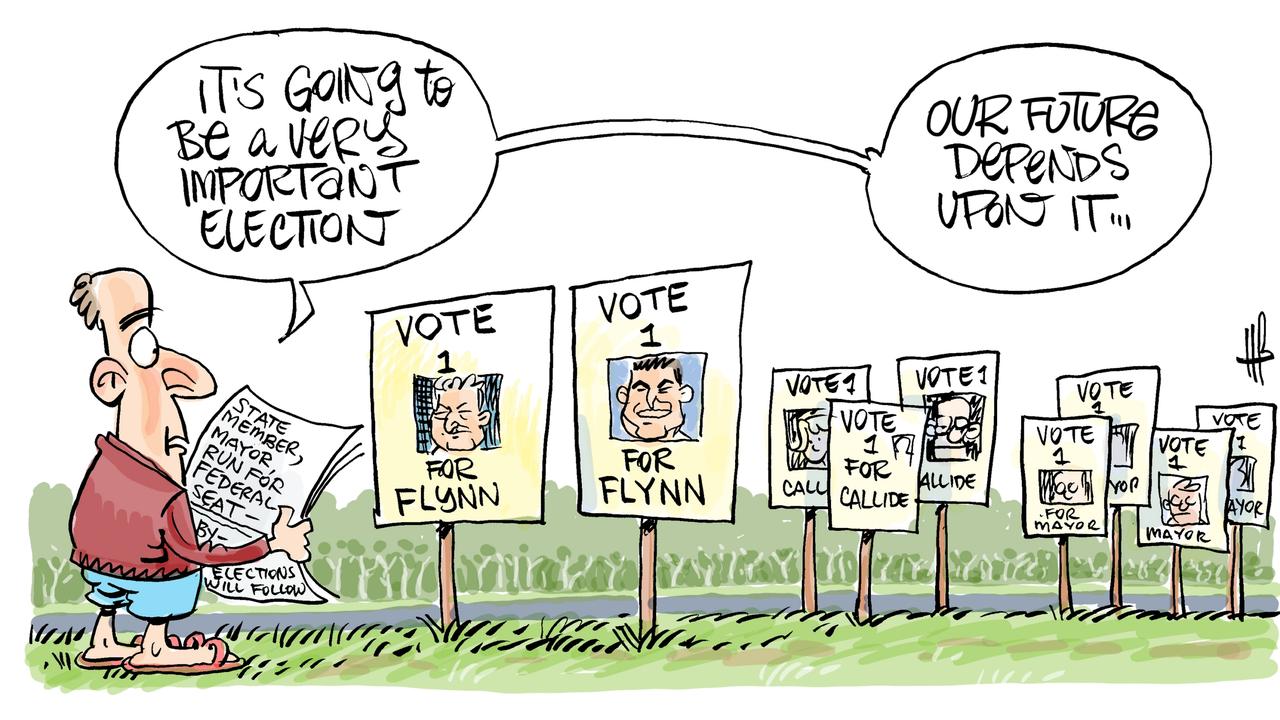 Harry Bruce's cartoon on the LNP has announced their candidate for the seat of Flynn as the State Callide MP Colin Boyce in the upcoming Federal election; and it means voters will end up having to vote in two elections if a major party wins the seat.