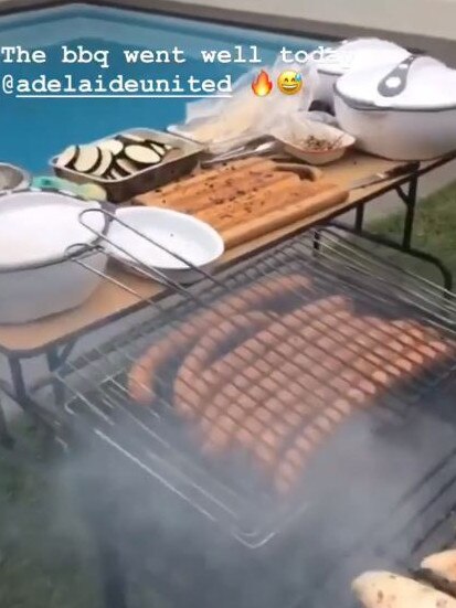 The meat on Apostolos Stamatelopoulos’ barbeque. Picture: Instagram