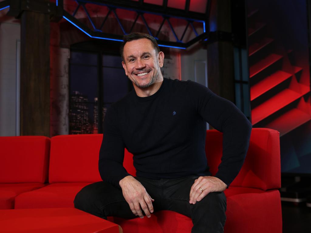 Matty Johns on the set of his show at Fox Sports headquarters. Picture: Britta Campion