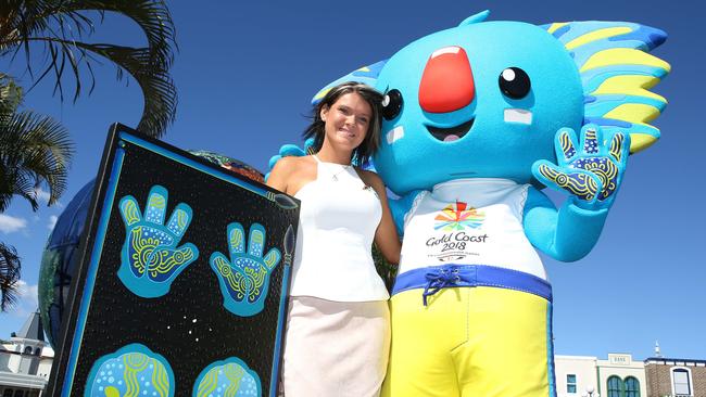 Chern’ee Sutton designed the paintings on the Gold Coast 2018 Commonwealth Games mascot, Borobi.