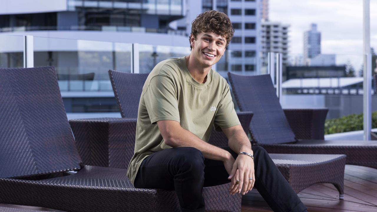 Matt Evans from Home and Away home on the Gold Coast. Photo: Mark Cranitch.