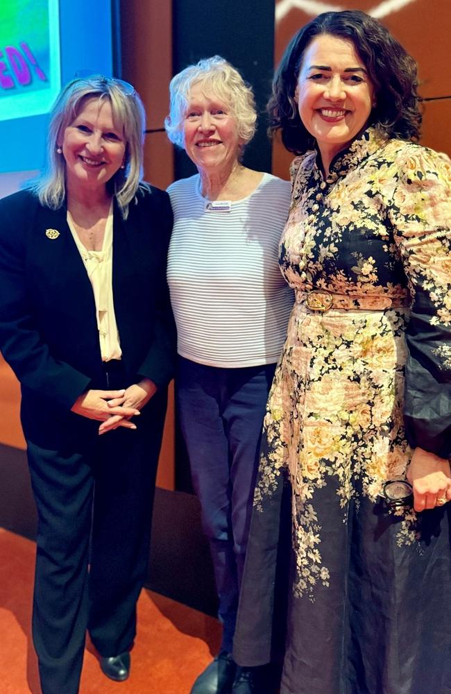 Jenny Wills (middle) with local Labor politicians Gayle Tierney and Libby Coker at a WILD event in August. Picture: Supplied