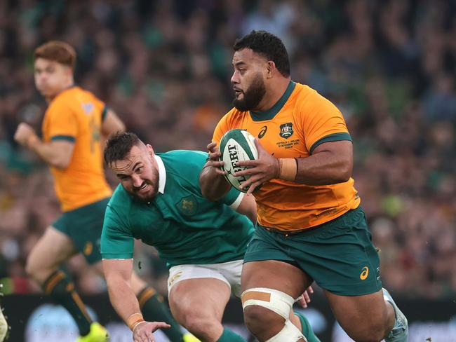 “Tongan Thor” Taniela Tupou is a key man in the Wallabies’ engine room. Picture: Getty Images