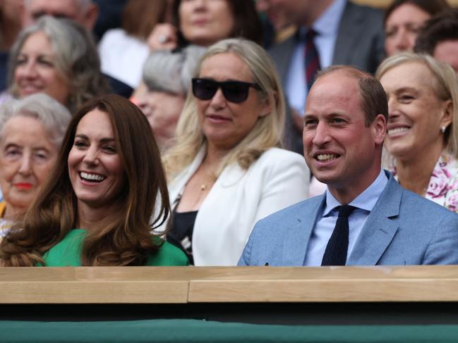 Prince William and Kate Middleton were keen spectators at the Wimbledon women’s final, which was won by Australia’s Ash Barty. Picture: AFP