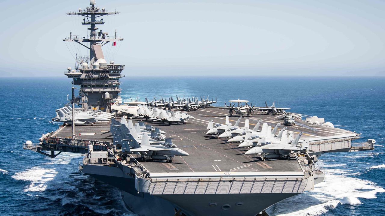 The aircraft carrier USS Theodore Roosevelt (CVN 71) as it transits the Pacific Ocean in April 2017. Picture: Paul L. Archer/US Navy/AFP.