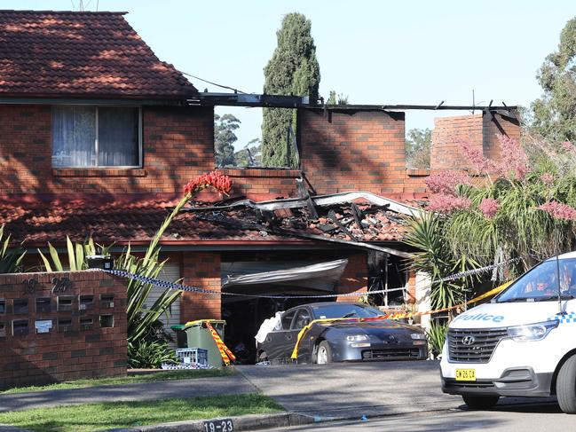 The house was severely damaged in the blaze. Picture: Tim Hunter