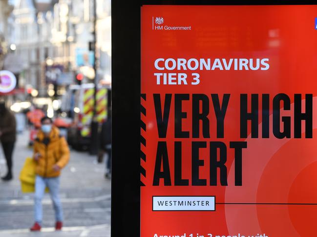 Britain is facing a fresh COVID crisis to stop a new strain of the virus spreading. Picture: AFP