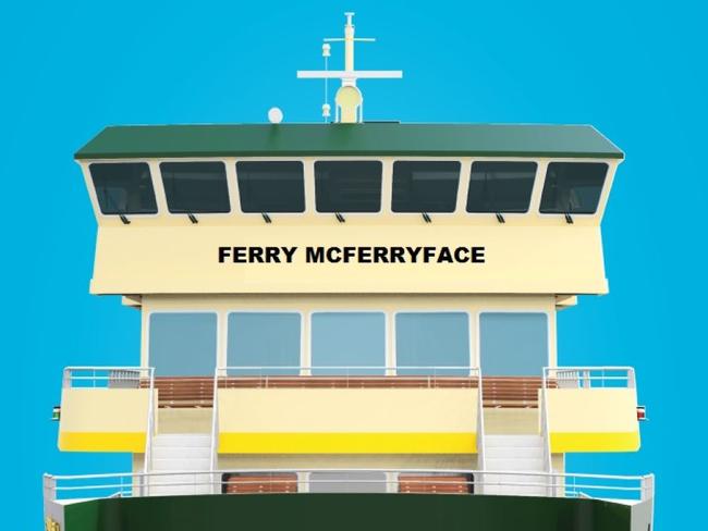 The last of Sydney's new inner city ferries will be named Ferry McFerryface.