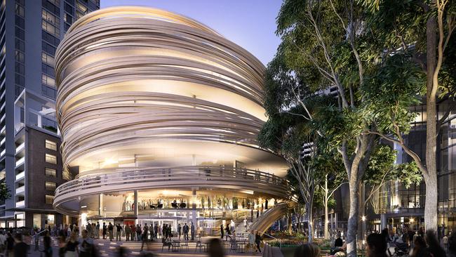 An artist’s impression of The Darling Exchange — a new landmark civic building and urban square in the heart of Darling Square.