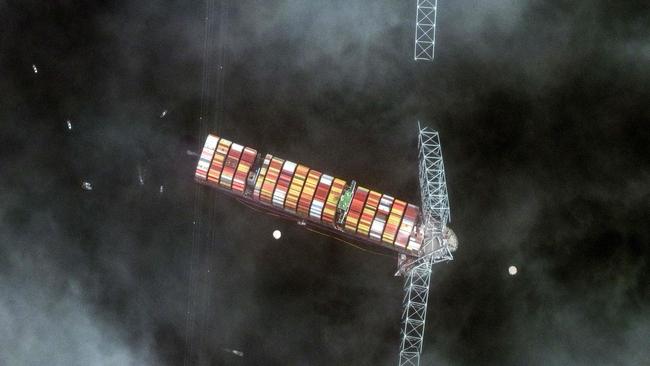 Officials say the bridge collapse could affect port operations for a long time, forcing other ports in the region to take on extra shipments.. Picture: Handout