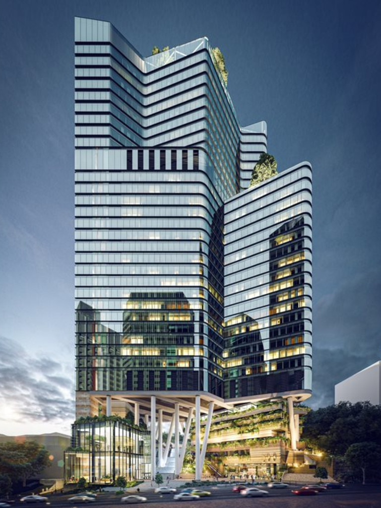 An artist's impression of Mirvac's 29-0stirey office tower at 200 Turbot St.cie gtower s