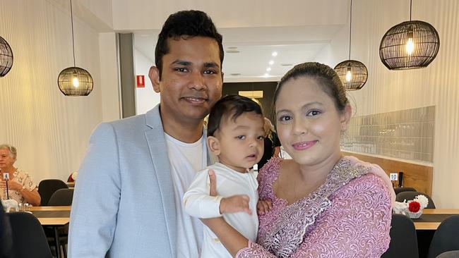 Family owners Ravindu Kariyawasam and Nishika Runage officially open their business on Liebig Street. Picture: Jack Colantuono.