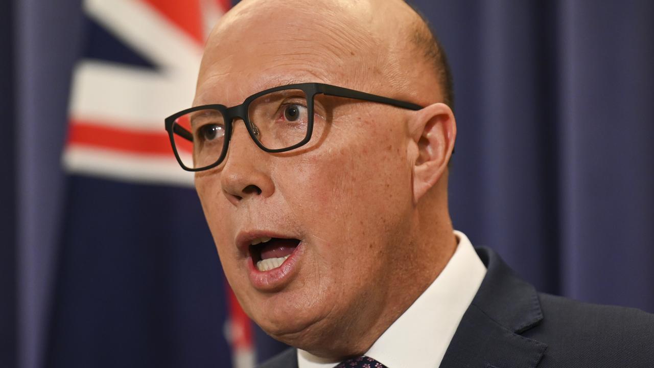 Mr Dutton said the Prime Minister was being ‘tricky’ on his election threat. Picture: NCA NewsWire / Martin Ollman