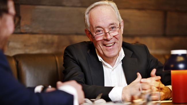 Former premier Morris Iemma sits down at Chophouse for a High Steaks interview with James O’Doherty (left). Picture: Sam Ruttyn