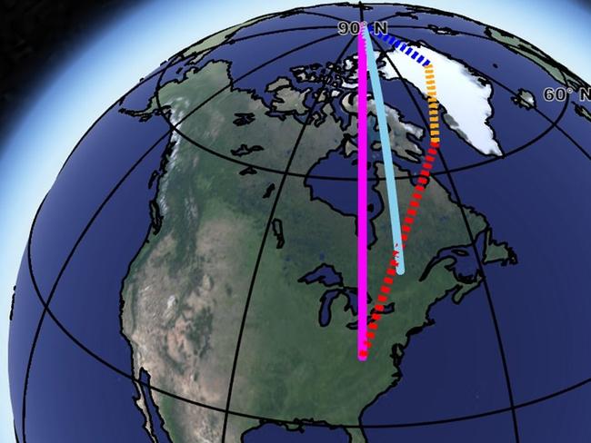 A model of changes to Earth's rotation. Picture: NASA