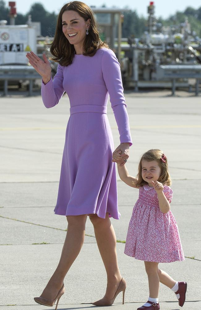The Duchess of Cambridge and Princess Charlotte often wear similar colours. Picture: Getty Images
