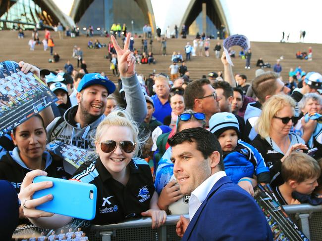 It was selfies all around at the Opera House. Picture: Mark Evans