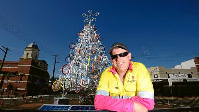 INTRICATE: Lismore City Council's gift to the community was a recycled Christmas Tree in 2015. Picture: Cathy Adams